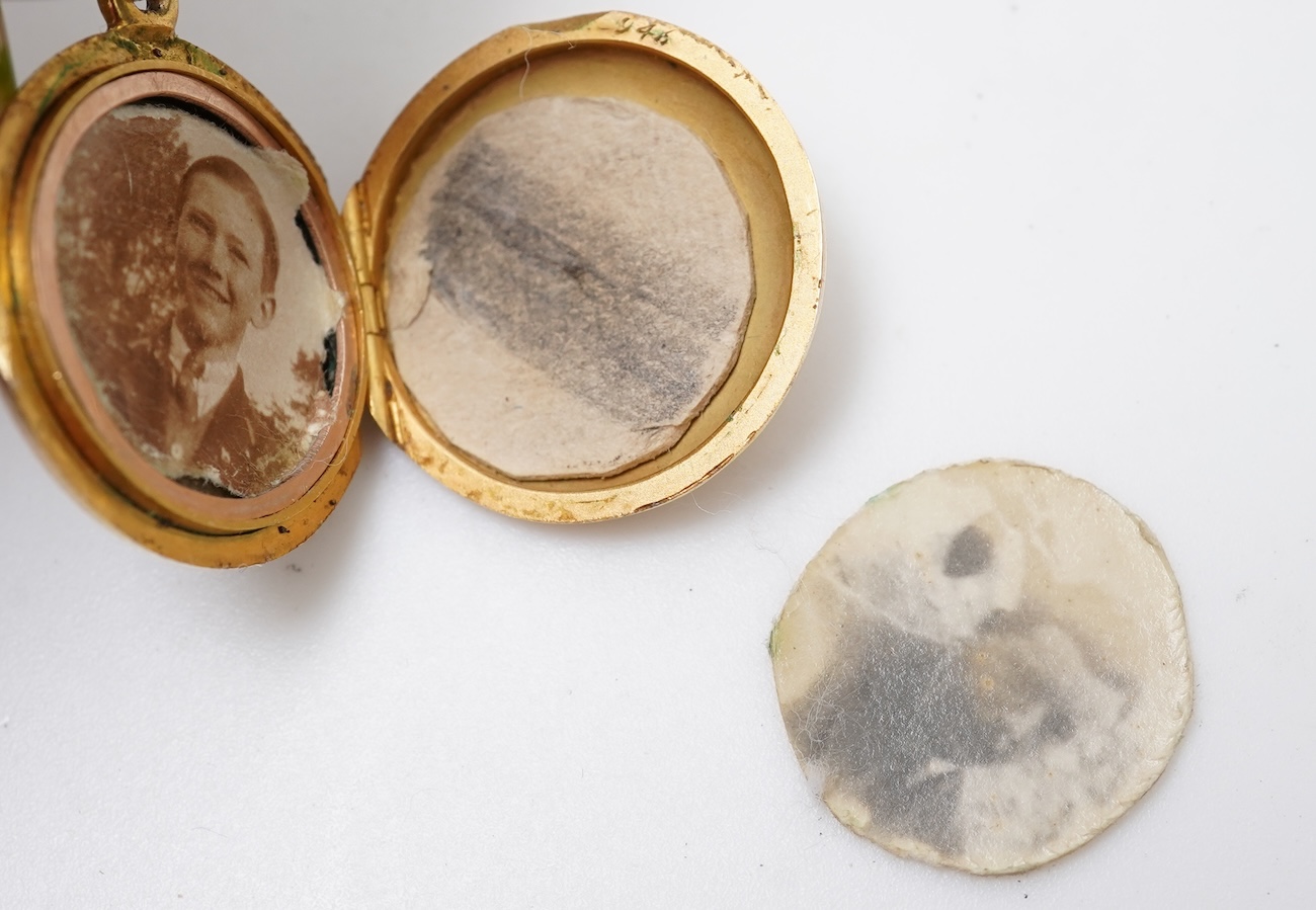 Two gold lockets, early 20th century